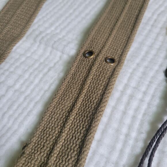 Lot of 3 Boho Belts Macrame Beaded D-Ring Rivets Womens Small Bundle - Picture 3 of 6